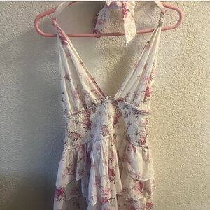 Love Shack Fancy Floral Halter Dress